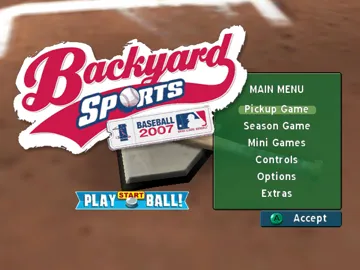 Backyard Sports - Baseball 2007 screen shot title